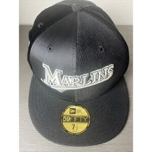 Miami Marlins 59FIFTY Fitted Hat 2003 World Series Champions Patch 7 1/2 NWT‎